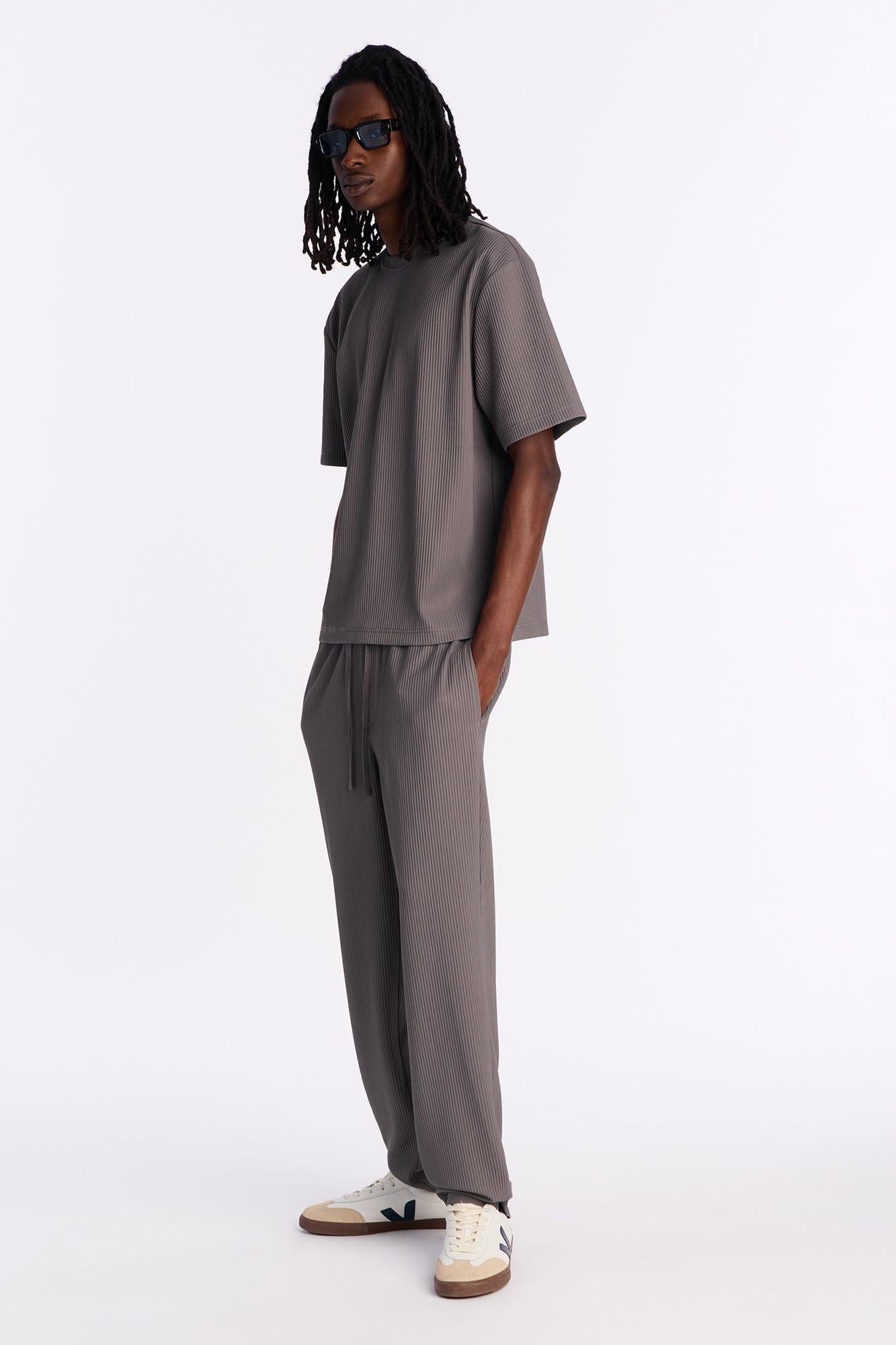 Show Up Relaxed Crewneck Tee - Dark Grey image 2