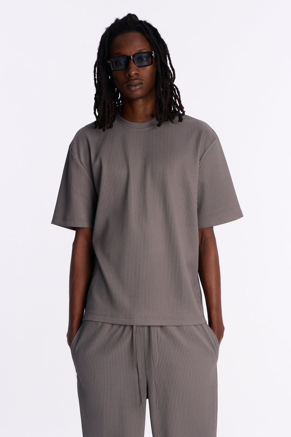 Show Up Relaxed Crewneck Tee - Dark Grey image 1