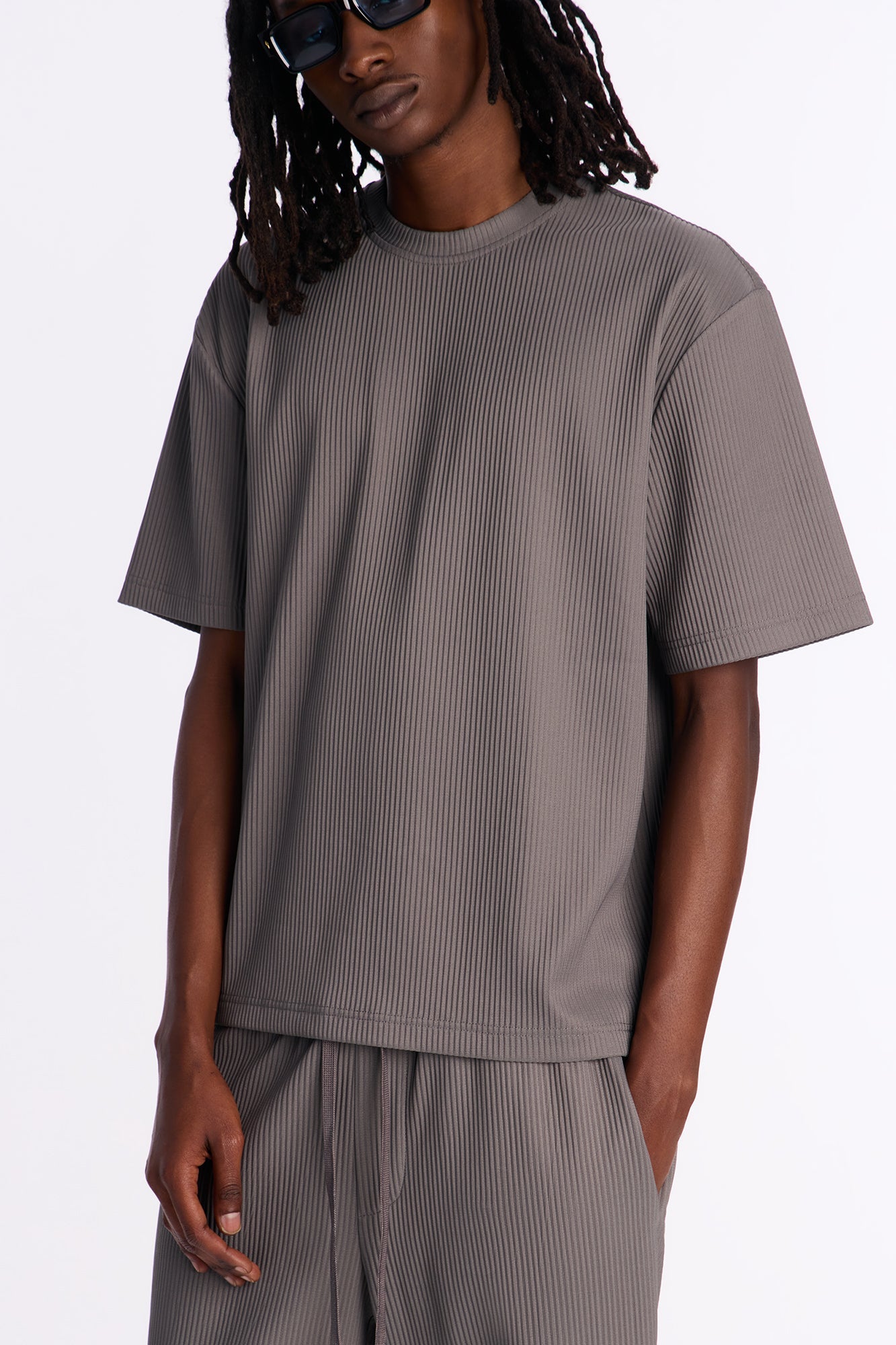 Show Up Relaxed Crewneck Tee - Dark Grey image 3