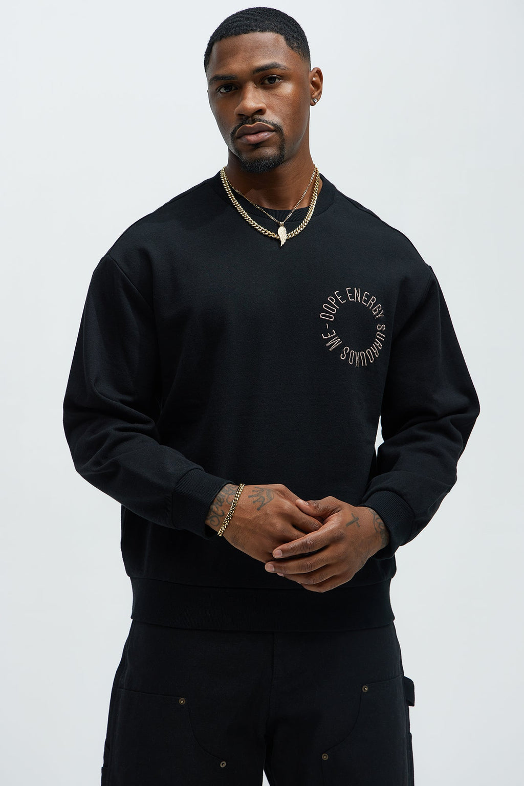 Tyson Dope Energy Crewneck Sweatshirt - Black image 1