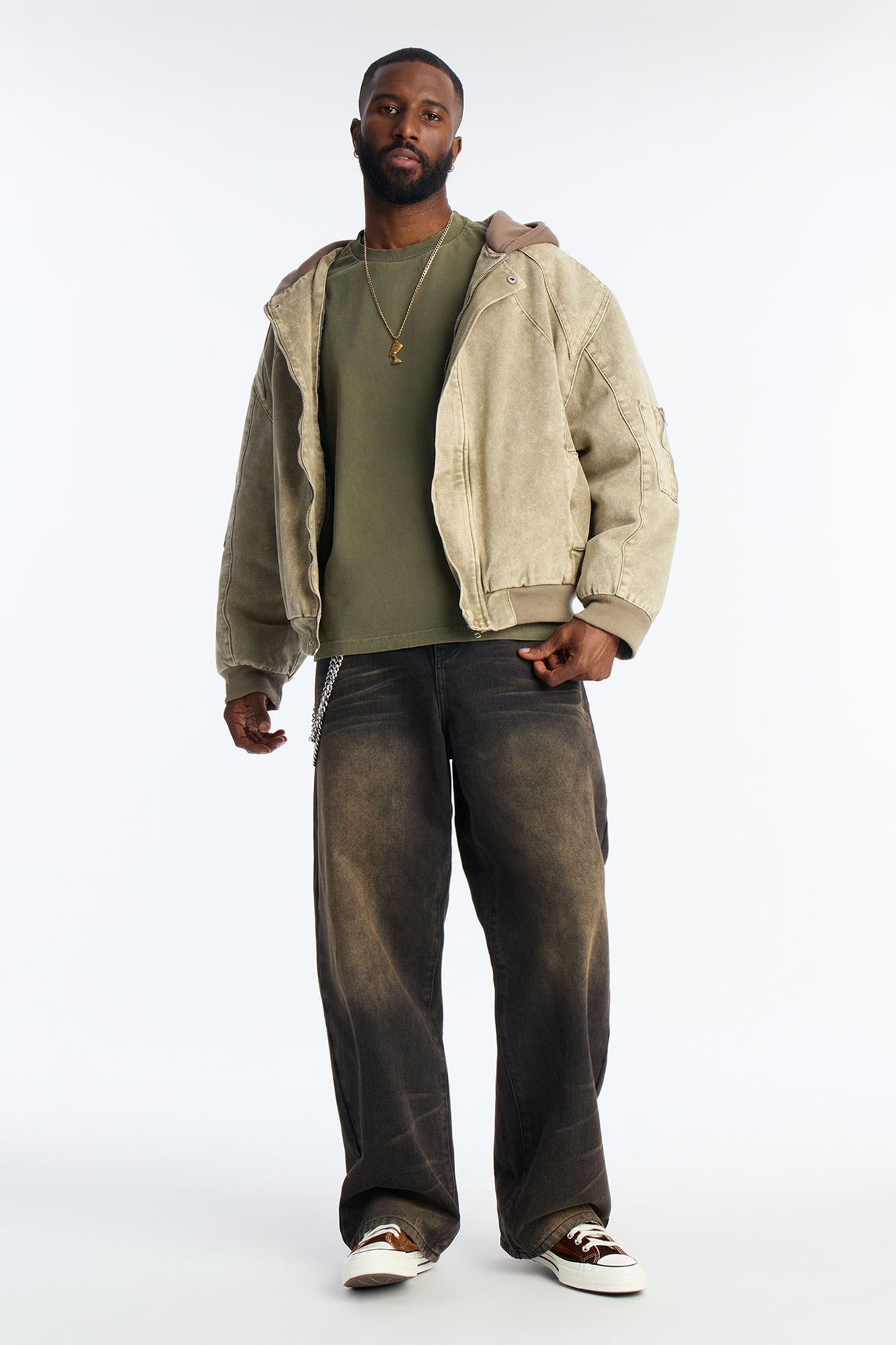 Boxy Heavyweight Tee 240GSM - Olive image 2