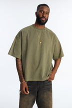 Boxy Heavyweight Tee 240GSM - Olive image 1