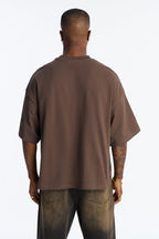 Boxy Heavyweight Tee 240GSM - Brown image 4