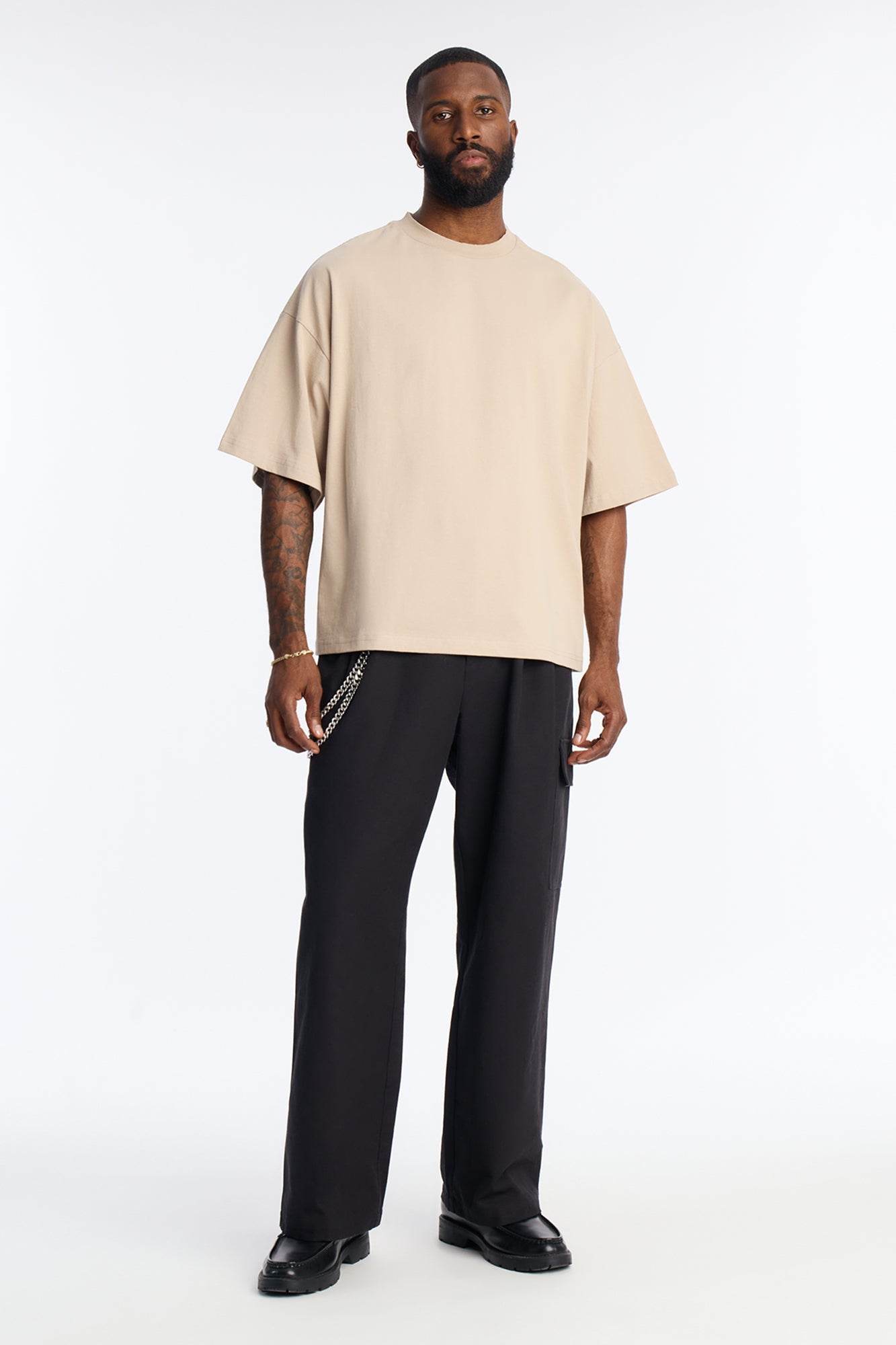 Boxy Heavyweight Tee 240GSM - Tan image 2