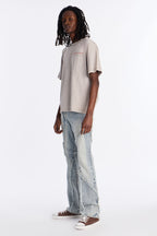 Gridline Fade Pocket Stitch Tee - Grey Mineral Wash image 2