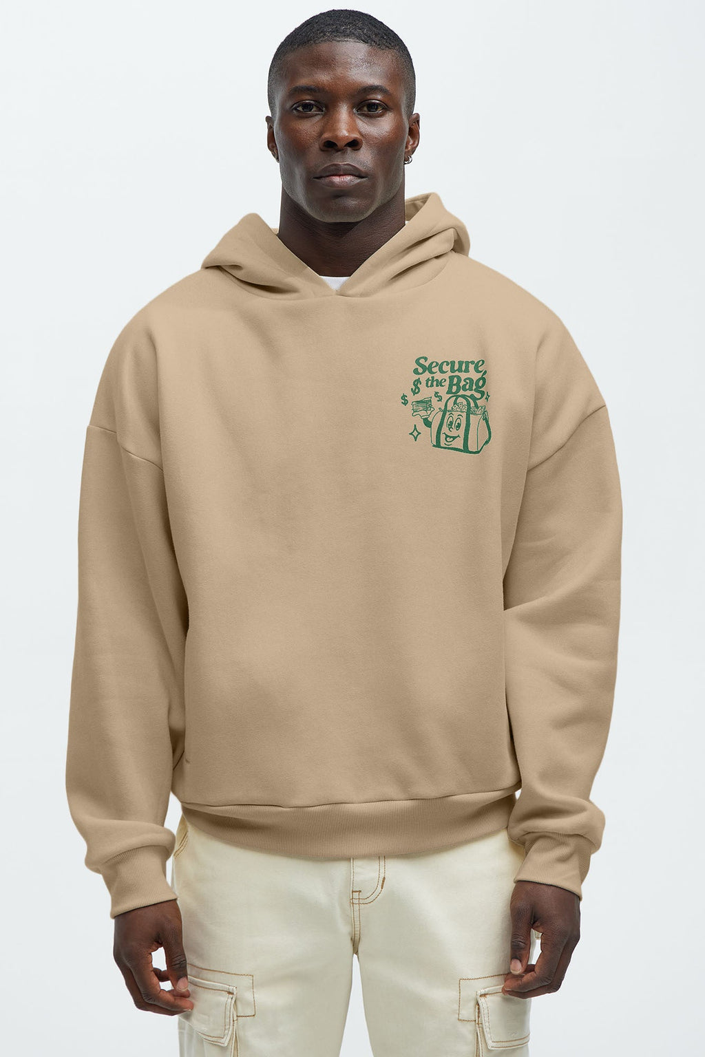 Stack That Cash Hoodie - Tan image 3