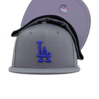 Los Angeles Dodgers Storm Grey Royal Logo New Era 59Fifty Fitted