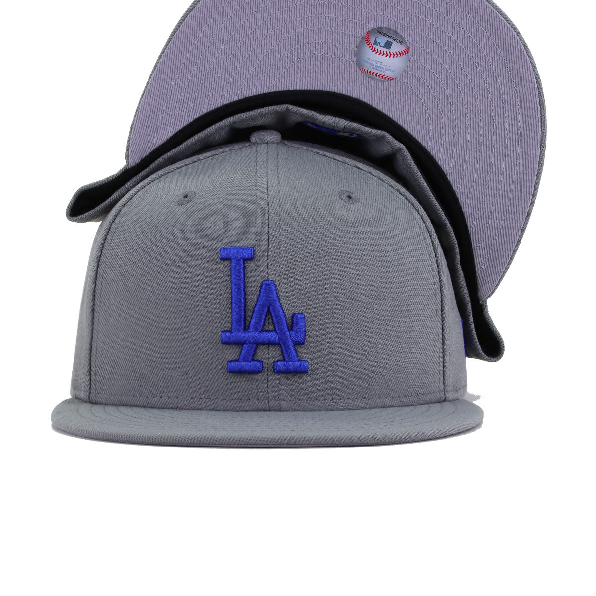 Los Angeles Dodgers Storm Grey Royal Logo New Era 59Fifty Fitted