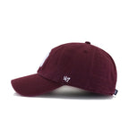 New York Yankees Dark Maroon 47 Brand Clean Up Dad Hat