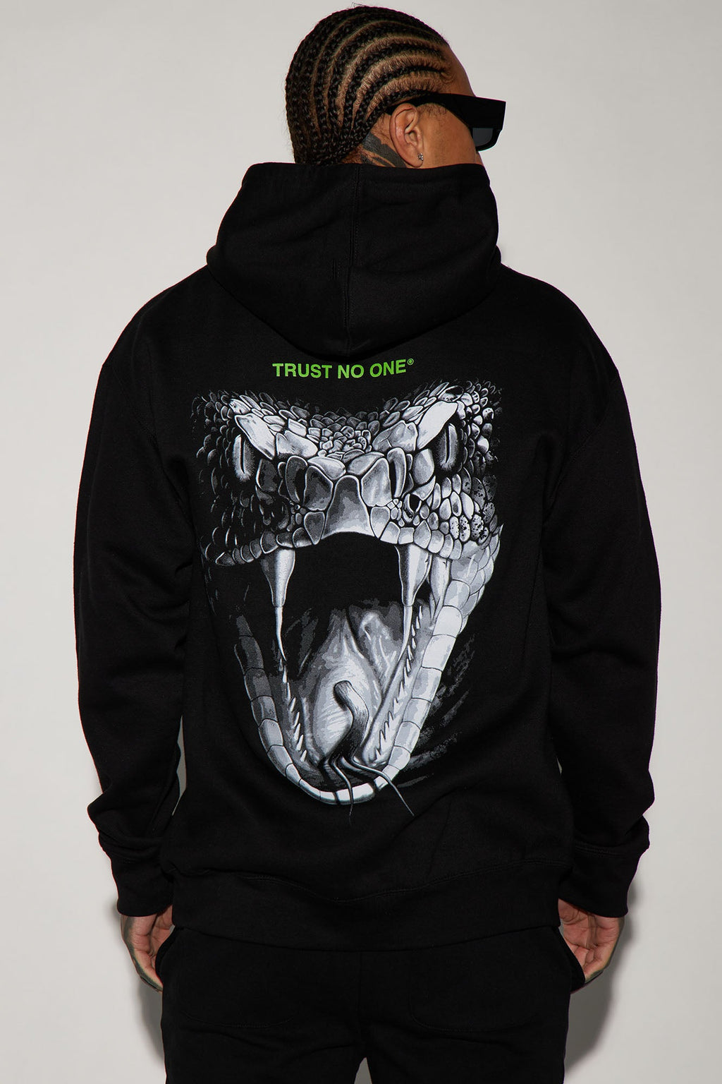 Beware Of Snakes Hoodie - Black image 1
