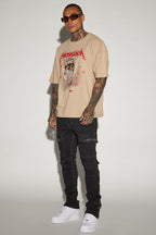 Triple Cargo Stacked Skinny Flare Jeans - Black Wash image 2