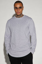 Essential Long Sleeve Scallop Tee - Grey image 1