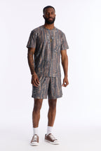 Fragmented Realism Distressed Tee - Brown image 2