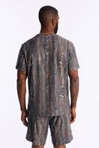 Fragmented Realism Distressed Tee - Brown image 4