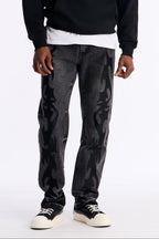 Stacked Slim Flare Blaze Cut Jean - Black Wash image 1