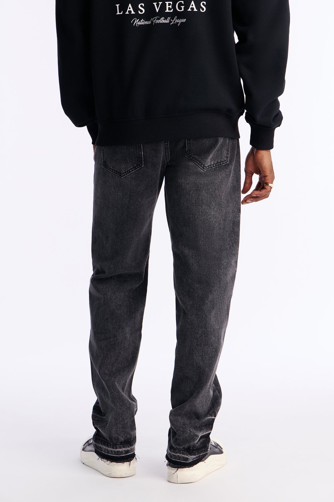 Stacked Slim Flare Blaze Cut Jean - Black Wash image 4