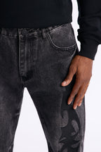 Stacked Slim Flare Blaze Cut Jean - Black Wash image 3