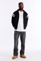 Stacked Slim Flare Another Level Jeweled Jean - Black Wash image 3
