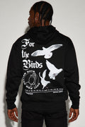 For The Birds Hoodie - Black image 1