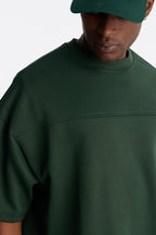Structured Fleece Paneled Tee - Green image 3