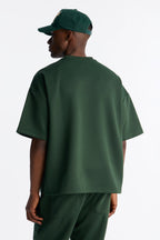Structured Fleece Paneled Tee - Green image 4