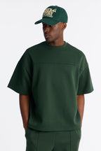 Structured Fleece Paneled Tee - Green image 1