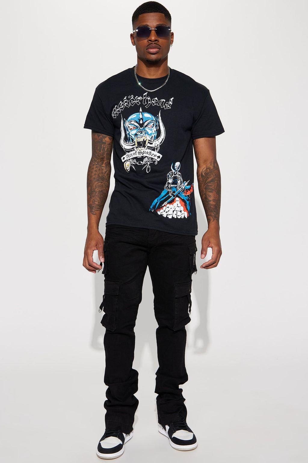 With Me Cargo Stacked Skinny Flare Jeans - Black image 3