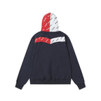 Evisu Kuro Colorblock All-Over Logo Print Hoodie