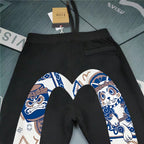 Evisu Kuro Daruma & Maneki-neko Oversized M-Logo Graphic Jogger Sweatpants