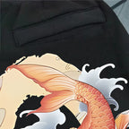 Evisu Kuro Koi Fish Oversized M-Logo Ukiyo-e Graphic Jogger Sweatpants