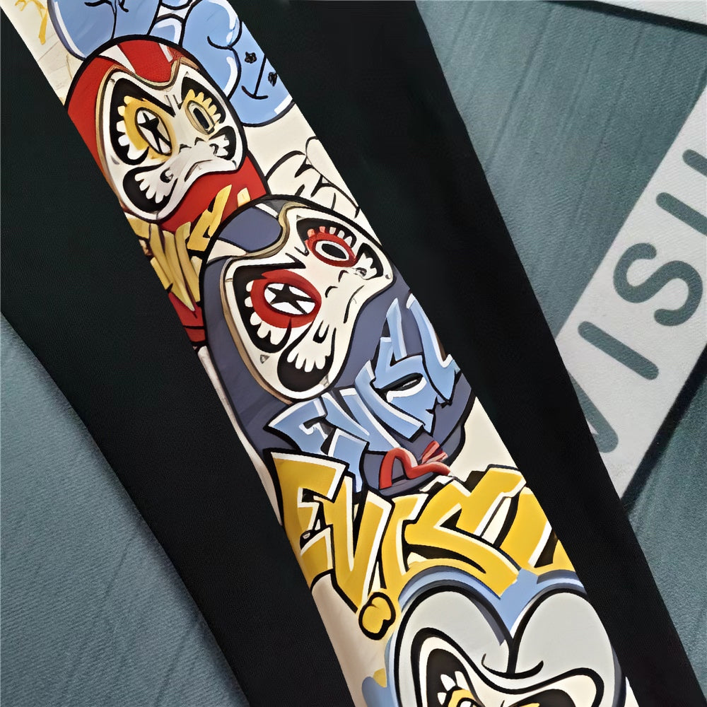 Evisu Kuro Graffiti Daruma Wrestler M-Logo Graphic Jogger Sweatpants