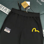 Evisu Kuro Maneki-neko Daruma Ikat M-Logo Graphic Jogger Sweatpants