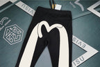 Evisu Kuro Oversized Solid M-Seagull Cream Print Jogger Sweatpants