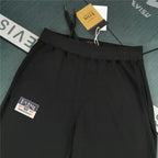 Evisu Kuro Cream M-Seagull Dual Daruma & Kitsune Graffiti Graphic Jogger Sweatpants