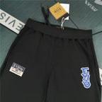 Evisu Kuro Daruma & Gold Coin Allover M-Seagull Jogger Sweatpants with Blue Bubble Graffiti Logo