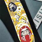 Evisu Kuro Daruma & Gold Coin Allover M-Seagull Jogger Sweatpants with Blue Bubble Graffiti Logo