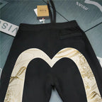 Evisu Kuro Gold Oriental Totem M-Seagull Jogger Sweatpants