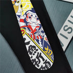 Evisu Kuro Lucky Charm Matsuri Allover M-Seagull Jogger Sweatpants — Maneki-neko, Daruma & Koi