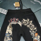 Evisu Kuro 1211 Gothic Daruma & Shishi Guardian M-Seagull Jogger Sweatpants
