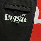 Evisu Kuro Tokyo/Osaka Seagull Script Jogger Sweatpants — Hidden Drawstring & Heritage Badge
