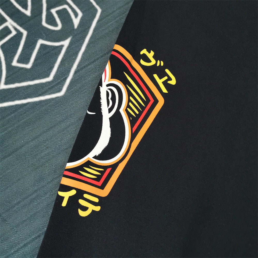 Evisu Kuro Fukusuke Diamond Jogger Sweatpants — Red Racing Logo Back & Katakana Detail