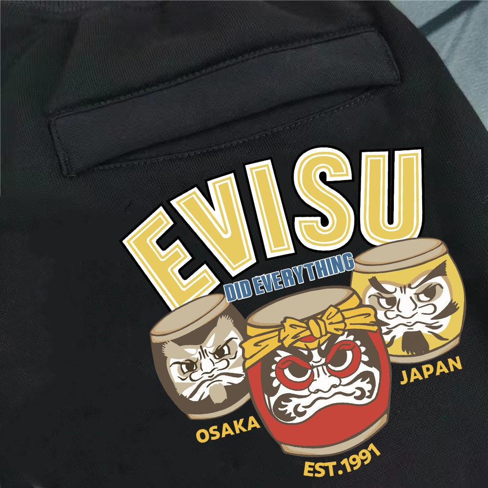 Evisu Kuro Daruma Trio Jogger Sweatpants — EVISU Did Everything Arch & Osaka Japan EST.1991