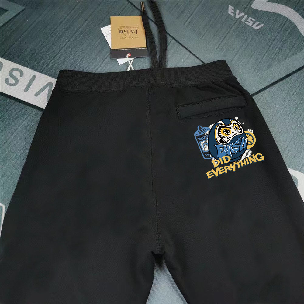 Evisu Kuro Graffiti Daruma Jogger Sweatpants — Spray Can & Did Everything Back
