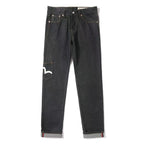 EVISU KURO Multi-Pocket Selvedge Denim Jeans Multicolor Seagull Logo All-Over Print