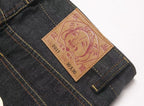 EVISU KURO Multi-Pocket Selvedge Denim Jeans Multicolor Seagull Logo All-Over Print