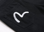 EVISU KURO Kuro Black Straight Leg Jeans Dual Seagull Embroidery Pockets Classic OG