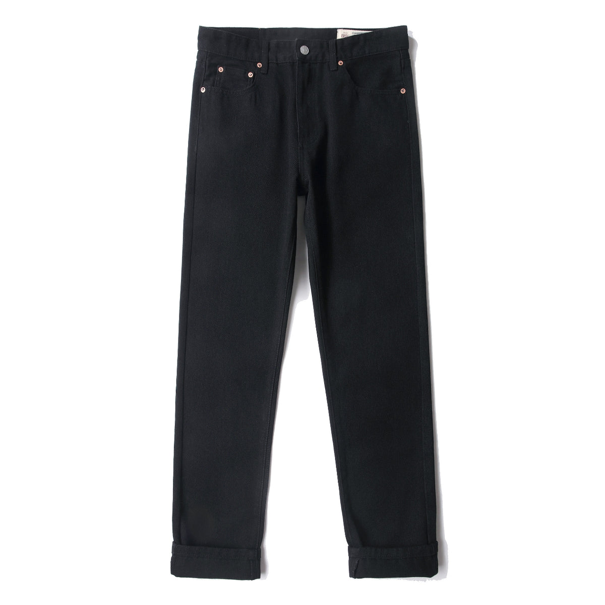 EVISU KURO Kuro Black Straight Leg Jeans Dual Seagull Embroidery Pockets Classic OG