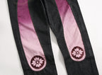 EVISU KURO Daicock Ombré Pink Gradient Seagull Panel Sakura Kamon Jeans Raw Selvedge Dark Indigo