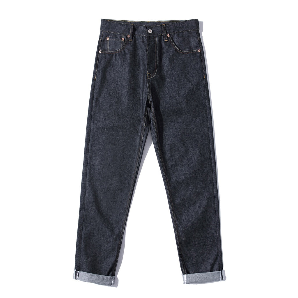 EVISU KURO Dual Dragon Full-Back Embroidery Kamon Jeans Raw Selvedge Dark Indigo