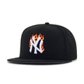 New York Yankees Black FLAMES New Era 59Fifty Fitted